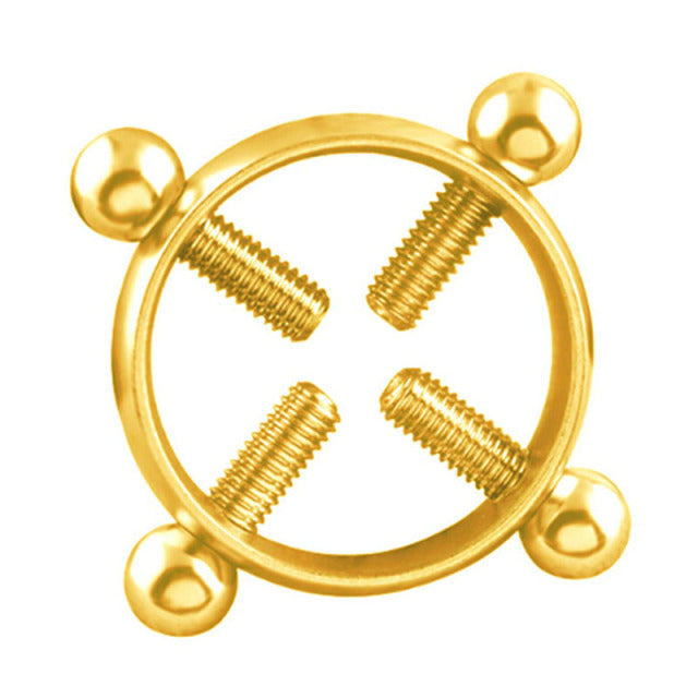Round Non Piercing Nipple Ring Shield Stainless Steel Body Piercing Jewelry Nipple Clamps Adult Game for Women