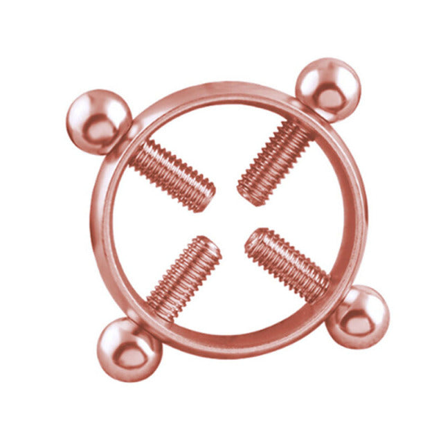 Round Non Piercing Nipple Ring Shield Stainless Steel Body Piercing Jewelry Nipple Clamps Adult Game for Women