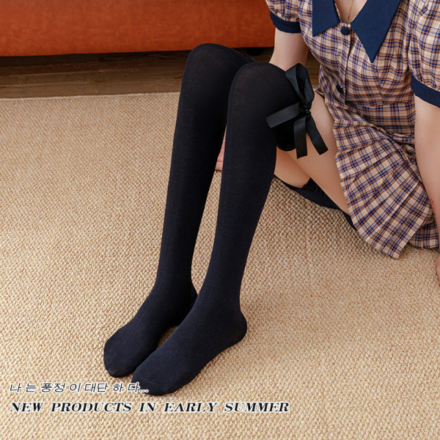 Lolita Cute Lace Flower Thigh High Socks Japanese Cartoon Girl Comfortable Knee High Socks Cotton Fall Winter Long Socks Women