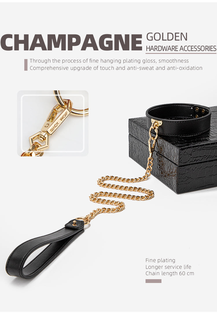 BLACKWOLF Slave Bed Bondage Collar Genuine leather Neck Restraint with Leash BDSM Erotic Sex Toys For Women Couples Adult Games