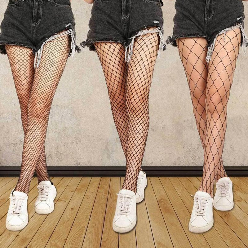 Starry Star Printed Women Tights Black Sexy Pantyhose Transparent Mesh Thin High Elastic Stockings
