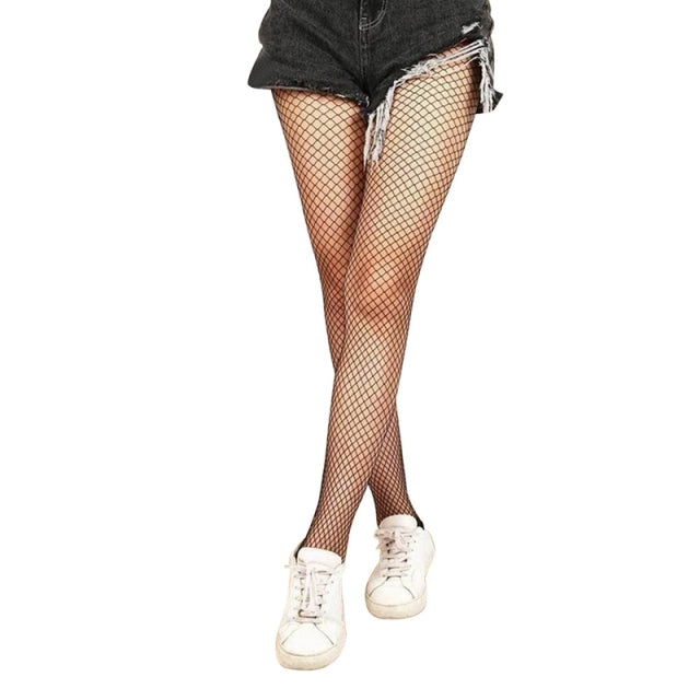 Starry Star Printed Women Tights Black Sexy Pantyhose Transparent Mesh Thin High Elastic Stockings