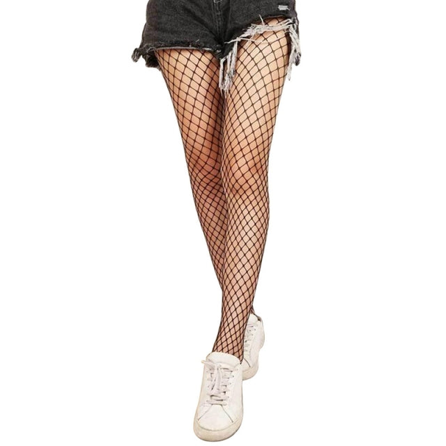 Starry Star Printed Women Tights Black Sexy Pantyhose Transparent Mesh Thin High Elastic Stockings