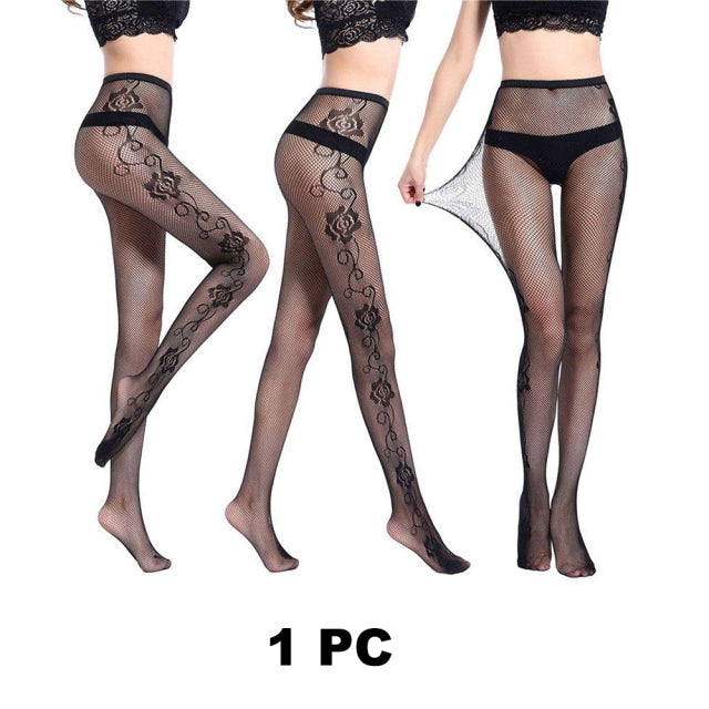 Sexy Black Female Fishnet Tights Women Stockings Hot sale Women Fashion Sexy Black Stripes Pattern Stockings Tights Pantyhoses