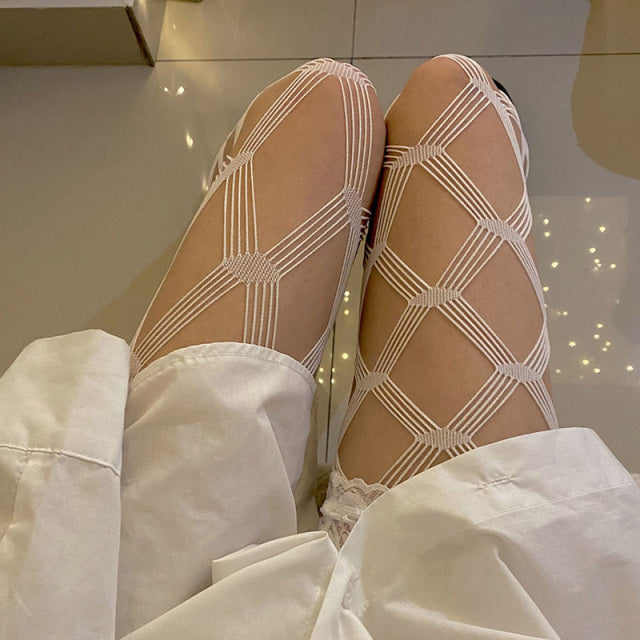 Sexy Mesh Stockings Tights Women Lace Pantyhose Sheer Stockings Ladies Fishnet Pantyhose Long Stocking Women Sexy Lingerie