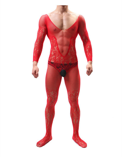 Fetish Gay Men Open Crotch See Through Costume Bodystocking Sexy Lingerie Porno Sex Transparent Sleepwear Seamless Stocking Body