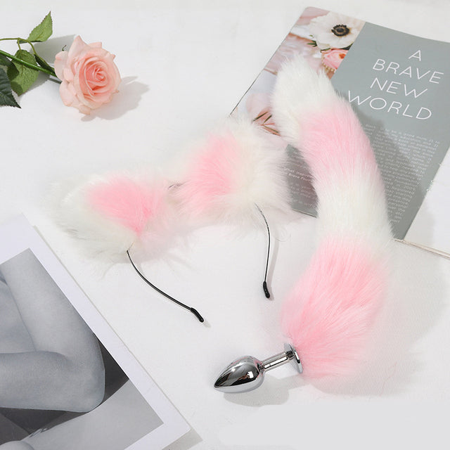 Anal Sex Toys Fox Tail Butt Plug Set With Hairpin Anal Kit Anal Butplug Tail Prostate Massager Anal Plug BDSM Couples Cosplay