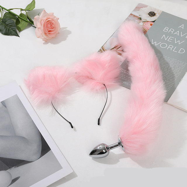 Anal Sex Toys Fox Tail Butt Plug Set With Hairpin Anal Kit Anal Butplug Tail Prostate Massager Anal Plug BDSM Couples Cosplay