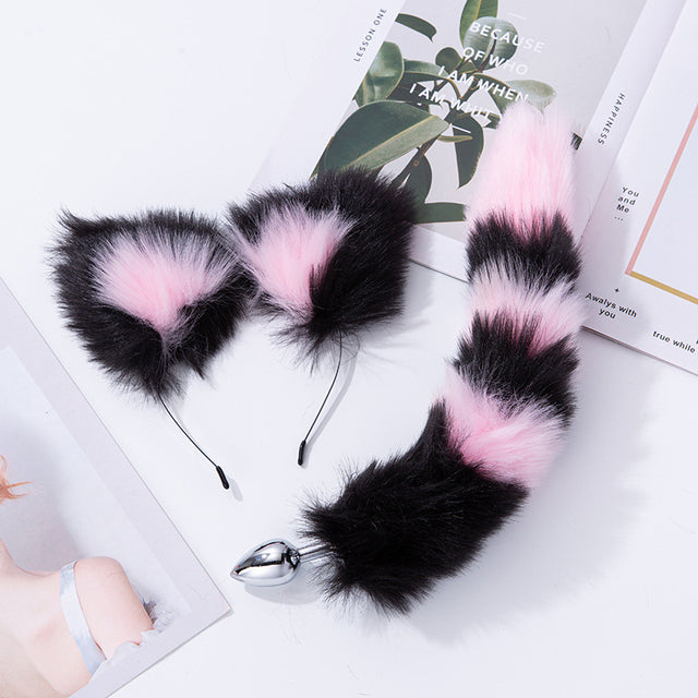 Anal Sex Toys Fox Tail Butt Plug Set With Hairpin Anal Kit Anal Butplug Tail Prostate Massager Anal Plug BDSM Couples Cosplay