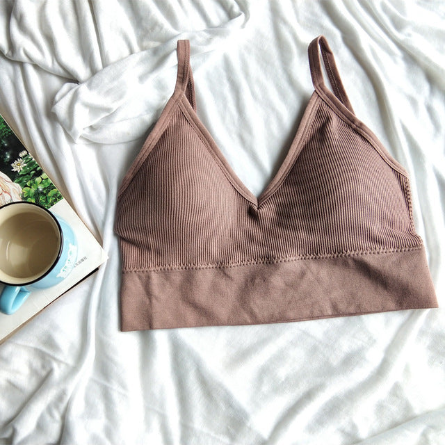 Sexy Women Bra Seamless Wire Free Bra Underwear Female Lingerie Soft Tank Crop