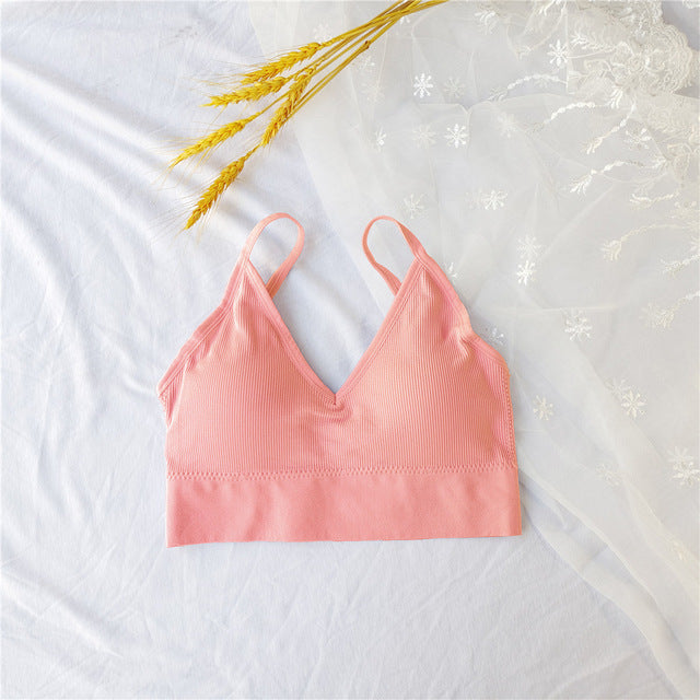 Sexy Women Bra Seamless Wire Free Bra Underwear Female Lingerie Soft Tank Crop