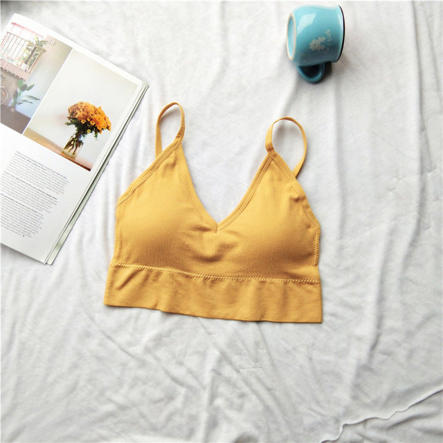 Sexy Women Bra Seamless Wire Free Bra Underwear Female Lingerie Soft Tank Crop