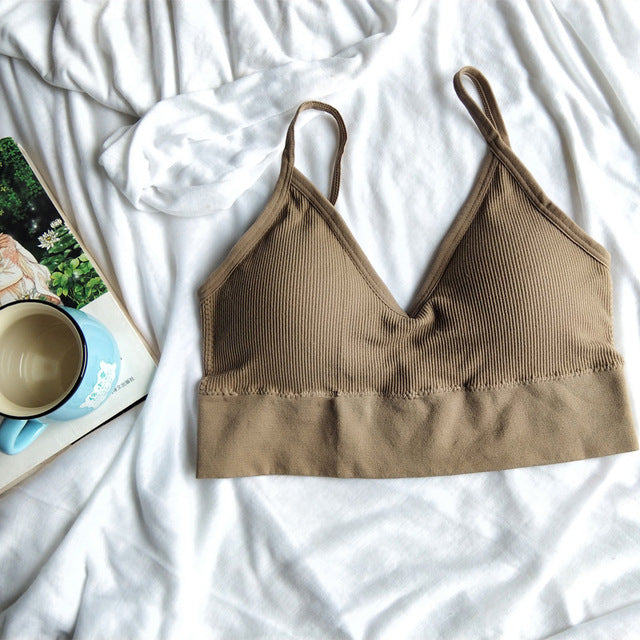 Sexy Women Bra Seamless Wire Free Bra Underwear Female Lingerie Soft Tank Crop