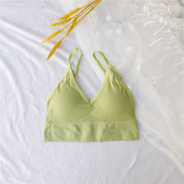 Sexy Women Bra Seamless Wire Free Bra Underwear Female Lingerie Soft Tank Crop