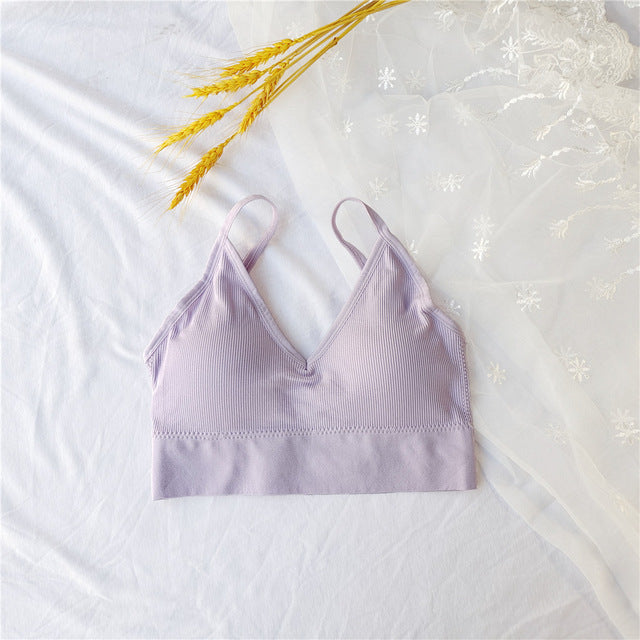Sexy Women Bra Seamless Wire Free Bra Underwear Female Lingerie Soft Tank Crop