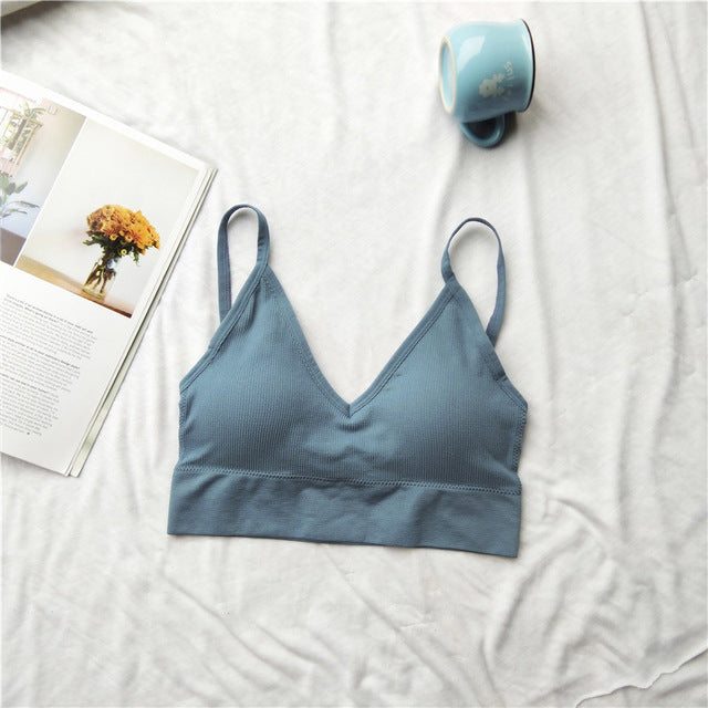 Sexy Women Bra Seamless Wire Free Bra Underwear Female Lingerie Soft Tank Crop