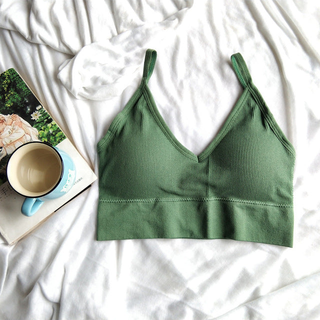 Sexy Women Bra Seamless Wire Free Bra Underwear Female Lingerie Soft Tank Crop