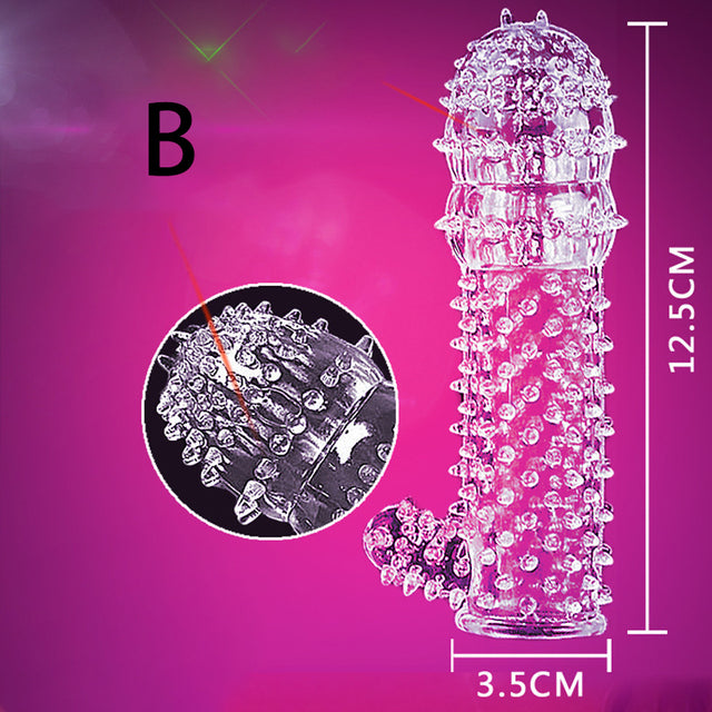 5Pcs Reusable Condoms Male Penis Extension Sleeves Sperm Lock Cock Ring Dildo Cover Adult Sex Toys For Men Delay Ejaculation