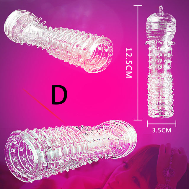 5Pcs Reusable Condoms Male Penis Extension Sleeves Sperm Lock Cock Ring Dildo Cover Adult Sex Toys For Men Delay Ejaculation