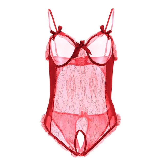 Women Open Bra Crotchless Sex Underwear Dress Lace Sexy Lingerie