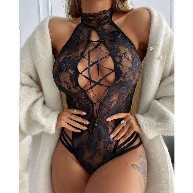 Women Open Bra Crotchless Sex Underwear Dress Lace Sexy Lingerie