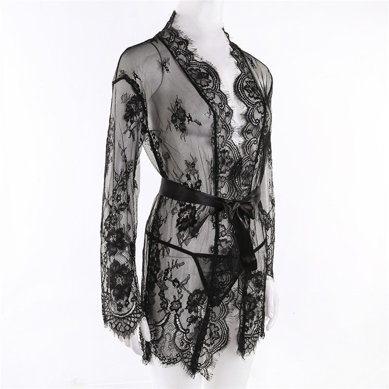Lingerie transparent V-Neck Nightwear Lace
