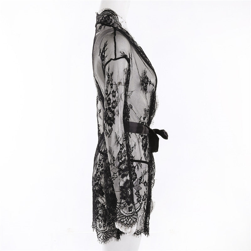 Lingerie transparent V-Neck Nightwear Lace
