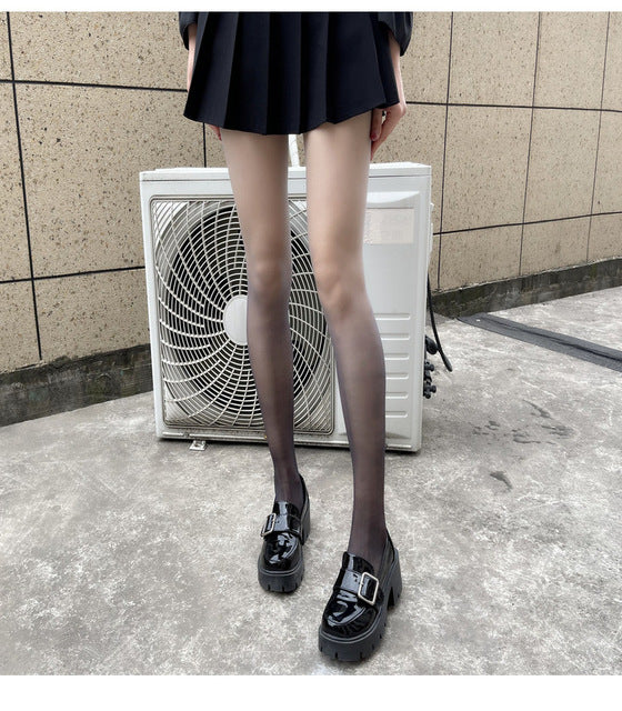 Gradient Stockings Pantyhose Tight Black Grey Velvet Tide Socks Sexy