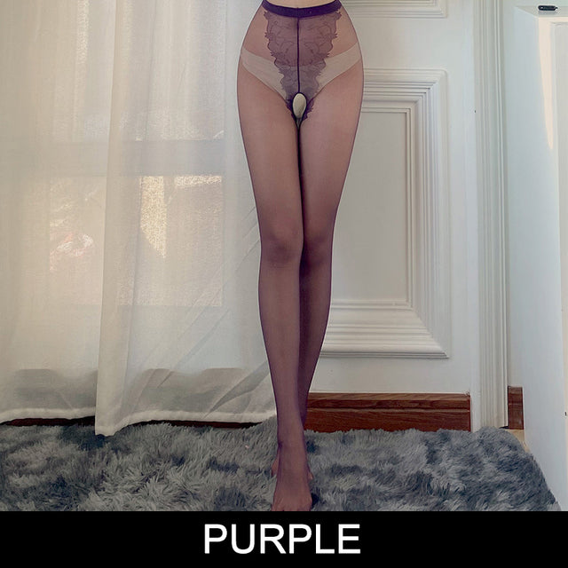 Open Stockings Hollow Hole Mesh Club Party Women Pantyhose Anti-Snagging Female Tights Hosiery Calcetines T Shape Stockings