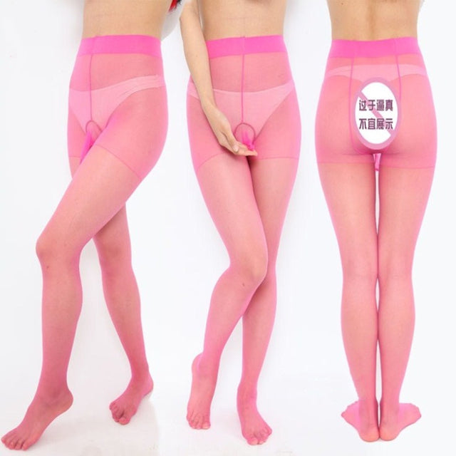 Pantyhose Tights Ultra Thin Elastic Mens Silk Stockings Penis Pouch Sheath Underwear Men Sexy Stockings