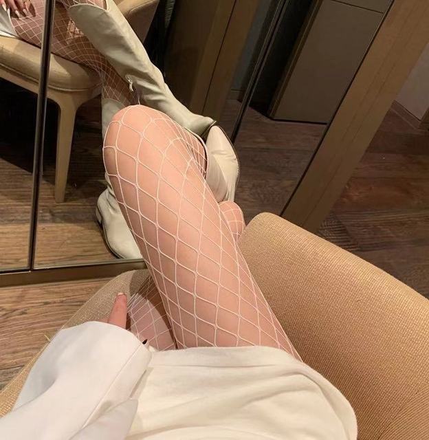 Stockings Bandage Cross Ribbon Knee Socks Anti-Snagging Party Fish Net 2 Wearing Ways Stocking Fishnet Pantyhose