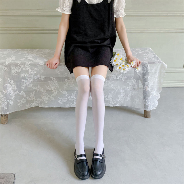 Stockings Bandage Cross Ribbon Knee Socks Anti-Snagging Party Fish Net 2 Wearing Ways Stocking Fishnet Pantyhose