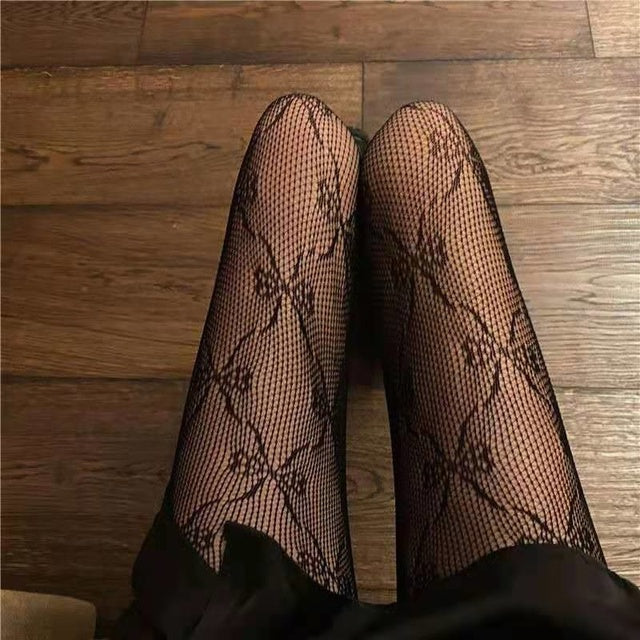 Women Sexy Tight Pantyhose Fashion Luxury Letter Stockings Nylon Elastic Pantyhose Thin Tight Fishnet Stockings