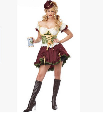 Oktoberfest Beer Maid Peasant Dress German Wench Oktoberfest Fancy Dress Hot Sexy Halloween Cosplay Costume