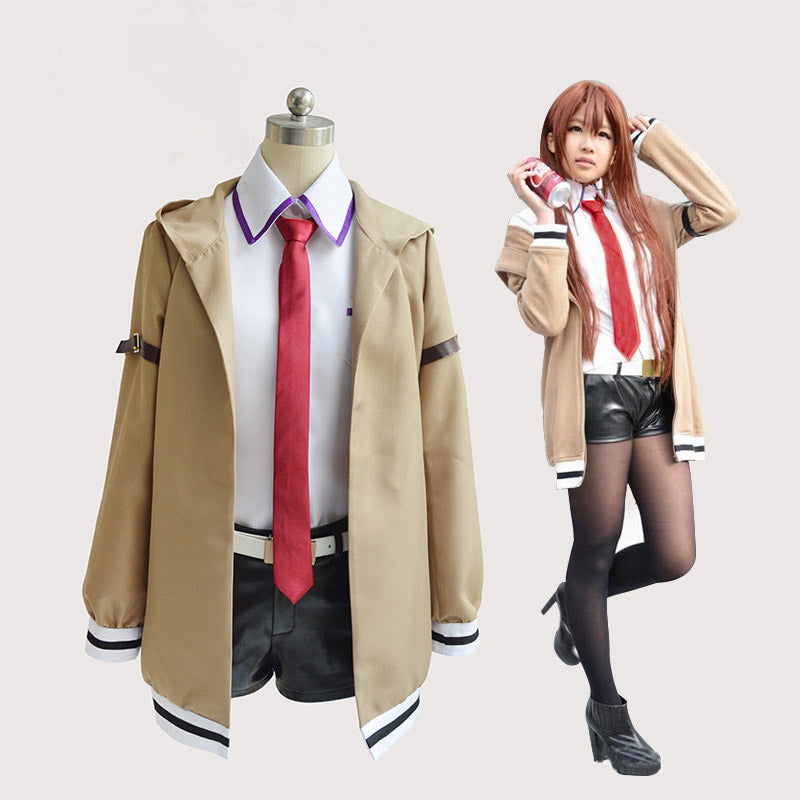 Steins Gate Cosplay Costume Japanese Anime Cosplay Makise Kurisu Cosplay Jacket Coat Outfit Suits Uniform