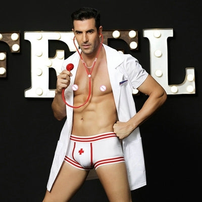 JSY high quality sexy lingerie for men sexy doctor costumes white role-playing costume for party hot erotic doctor man
