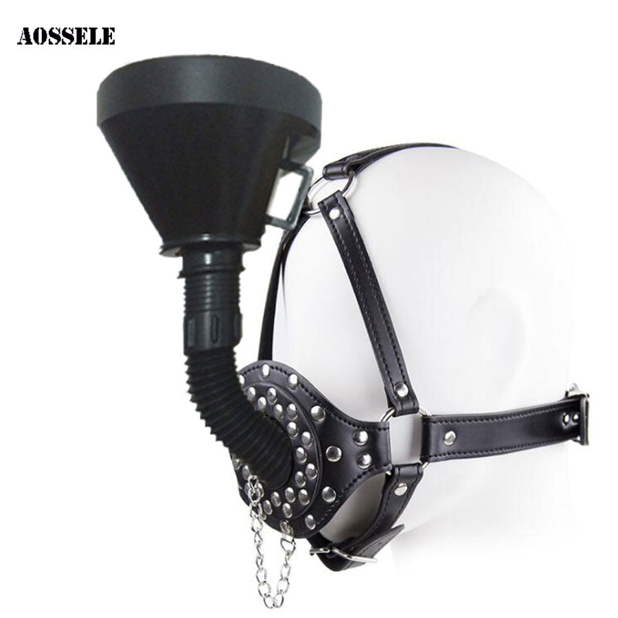 Fetish Funnel Mouth Gag BDSM Bondage Set Slave Oral Fixation Mouth Stuffed SM Adult Game Sex Toys For Women Men Toys For Adults